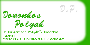 domonkos polyak business card